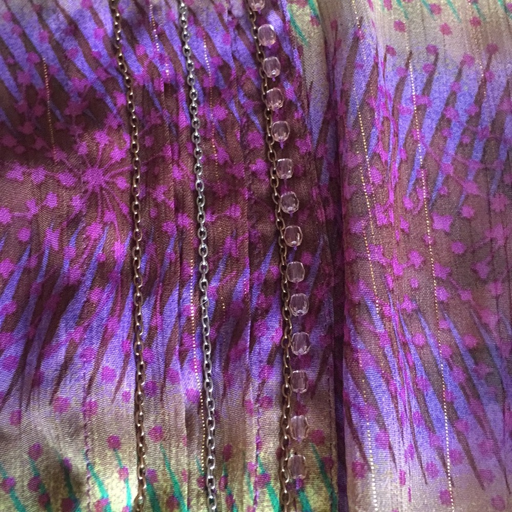 Rampage beautiful gold beaded trimmed Blouse. - Picture 3 of 5